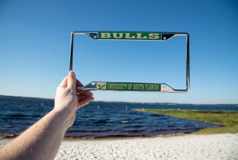 Desert Cactus University of South Florida Car Accessories Bulls Metal License Plate Frame and Tag Holder for Front or Rear of Car (Mascot) - Image 5